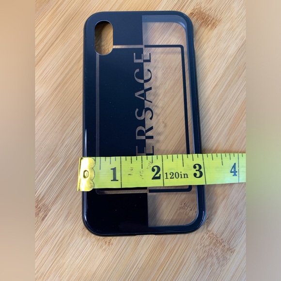 Versace Glossy Black Phone Cover - Picture 4 of 5